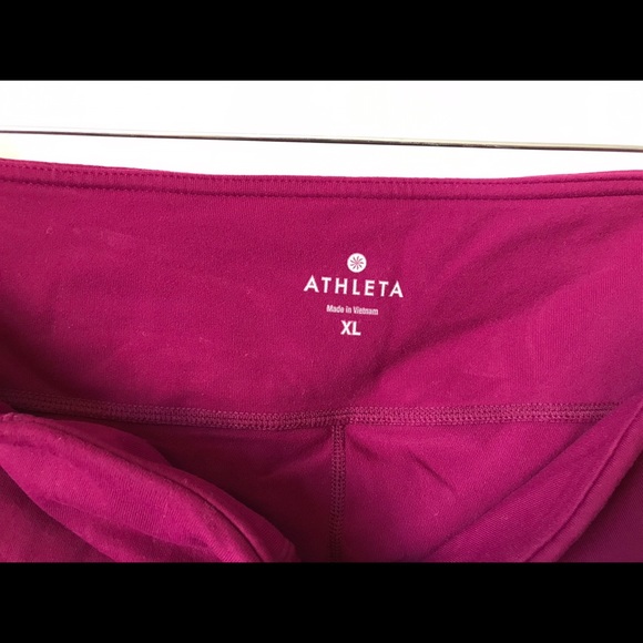 Athleta peddle pusher leggings, XL raspberry - Picture 5 of 7
